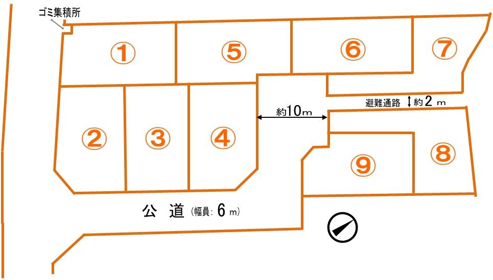 The entire compartment Figure. With building conditions. Total partition number 9 compartment