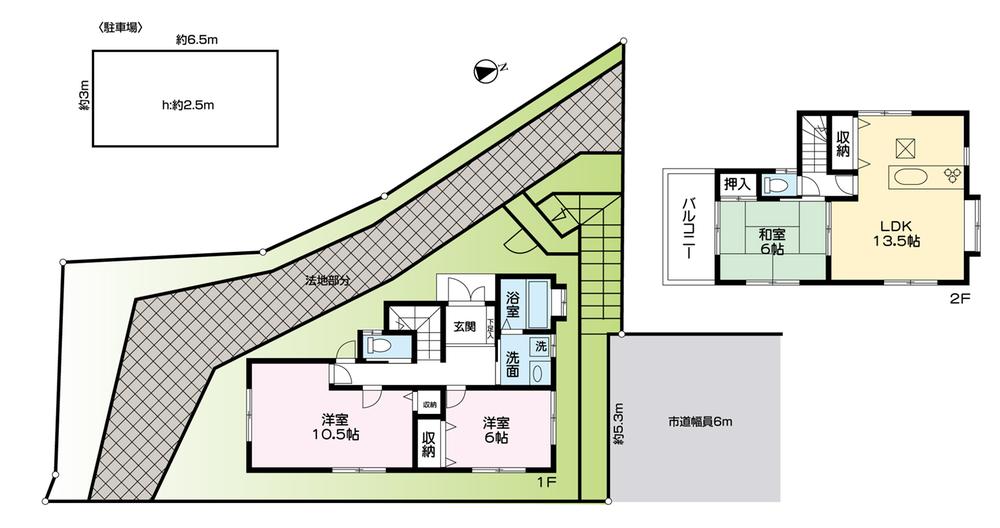 Floor plan. 11.9 million yen, 3LDK, Land area 205.06 sq m , Building area 107.34 sq m