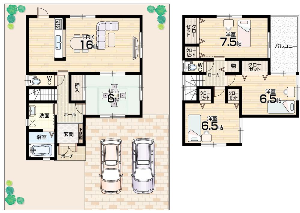 Floor plan. (No. 2 locations), Price 22,800,000 yen, 4LDK, Land area 151.53 sq m , Building area 98.82 sq m