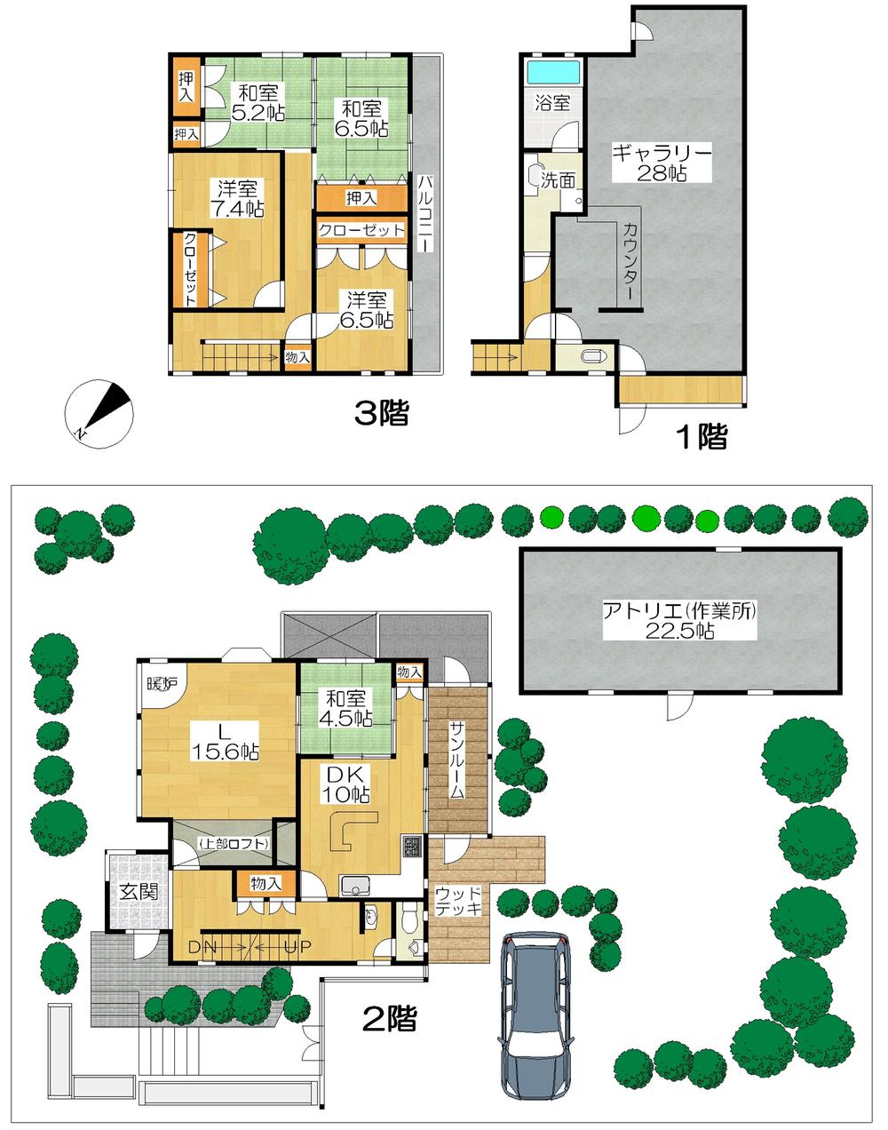 Floor plan. 34,800,000 yen, 5LDK, Land area 429.19 sq m , Building area 192.45 sq m