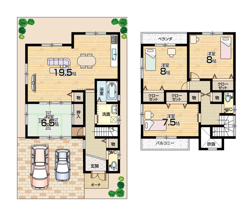 Floor plan. (No. 2 locations), Price 25 million yen, 4LDK, Land area 125.55 sq m , Building area 116.64 sq m