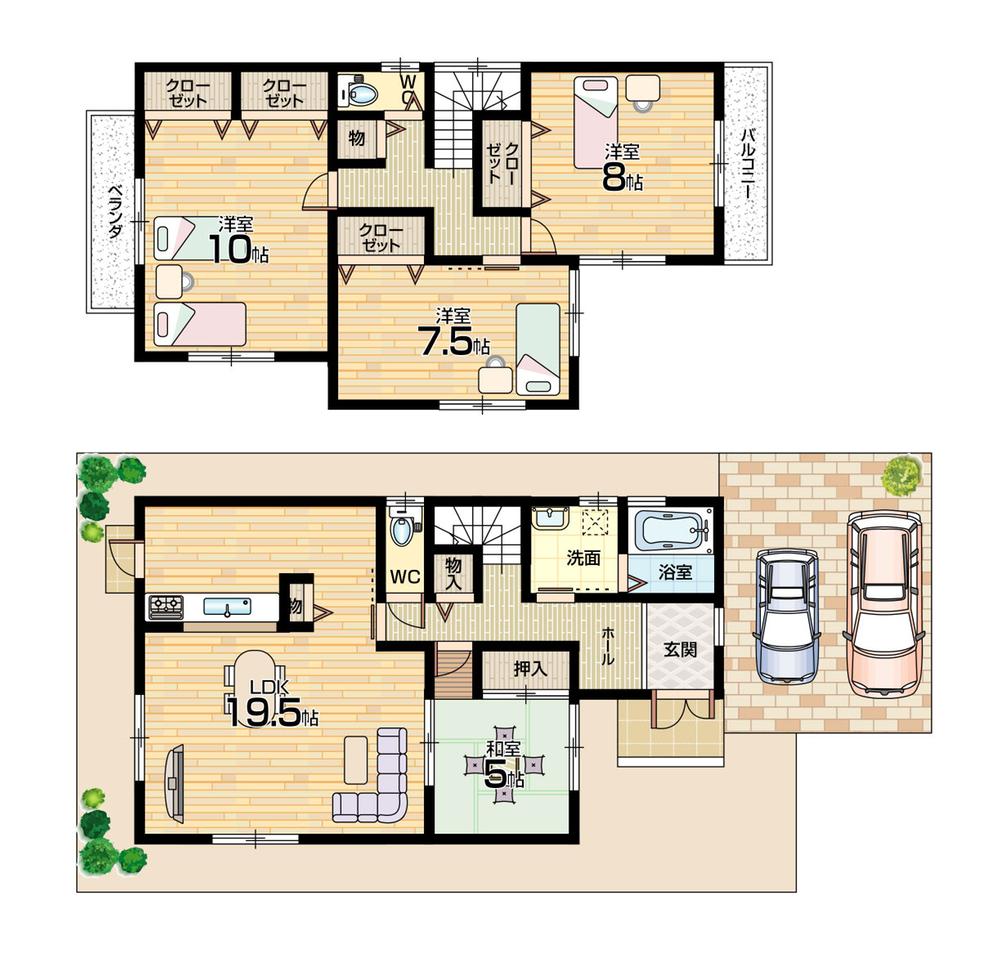 Floor plan. (No. 3 locations), Price 22,800,000 yen, 4LDK, Land area 125.55 sq m , Building area 118.26 sq m