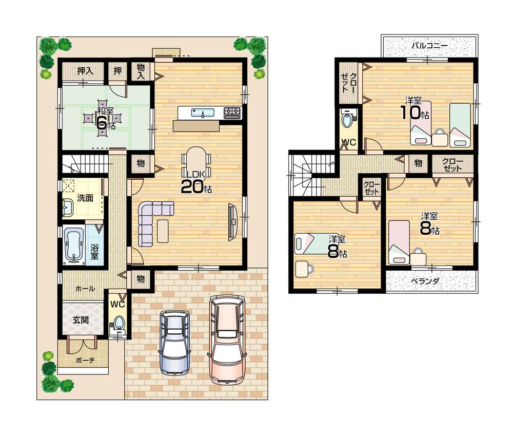 Floor plan. (No. 5 locations), Price 25 million yen, 4LDK, Land area 125.35 sq m , Building area 121.5 sq m