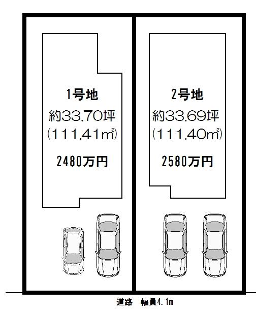 Compartment figure. 25,800,000 yen, 4LDK, Land area 111.4 sq m , Building area 98.82 sq m