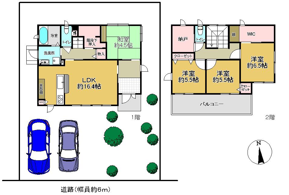 Floor plan. 43 million yen, 4LDK + S (storeroom), Land area 194.64 sq m , Building area 113 sq m
