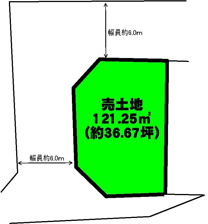 Compartment figure. Land price 11,734,000 yen, It will land area 121.25 sq m 17 issue areas. 