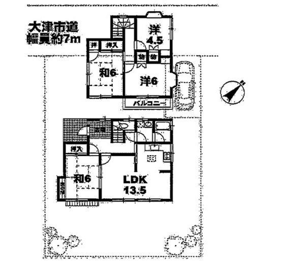 Floor plan. 13.8 million yen, 4LDK, Land area 208.63 sq m , Building area 105 sq m