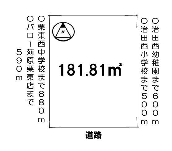Compartment figure. Land price 22,550,000 yen, Land area 181.81 sq m