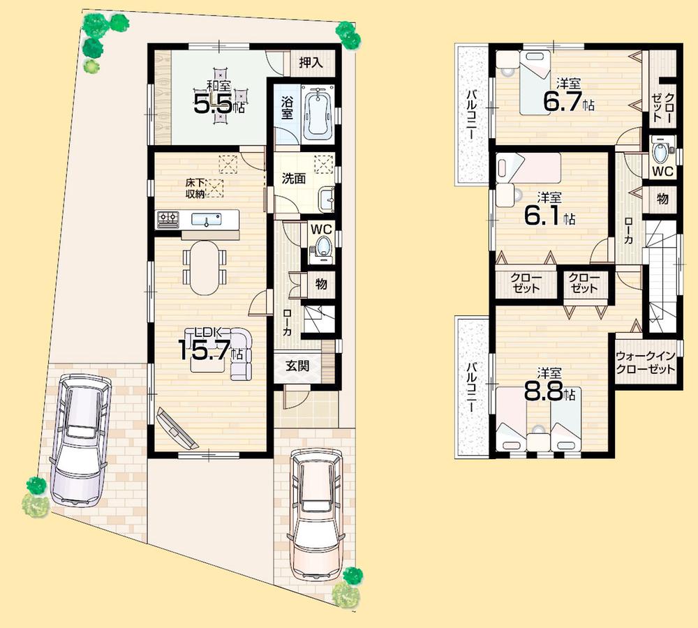 Floor plan. (No. 1 point), Price 25,800,000 yen, 4LDK+S, Land area 161.27 sq m , Building area 99.63 sq m