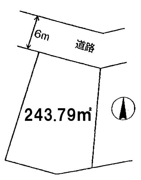 Compartment figure. Land price 16,900,000 yen, Land area 243.79 sq m