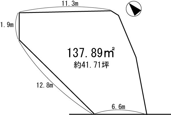 Compartment figure. Land price 13.8 million yen, Land area 137.89 sq m