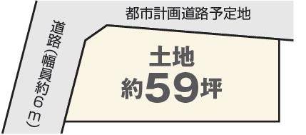 Compartment figure. Land price 21,800,000 yen, Land area 197 sq m