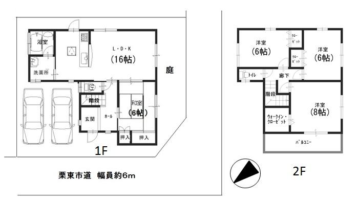 Floor plan. 23,790,000 yen, 4LDK, Land area 155.46 sq m , Building area 101.85 sq m