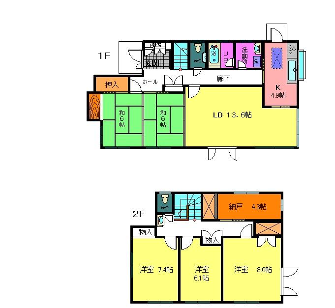 Floor plan. 18.9 million yen, 5LDK + S (storeroom), Land area 165.47 sq m , Building area 140.13 sq m