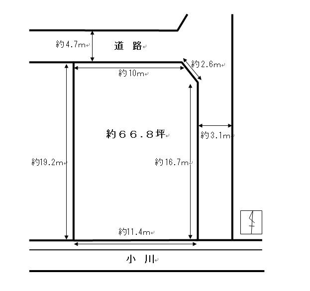 Compartment figure. Land price 2.5 million yen, Land area 221.1 sq m