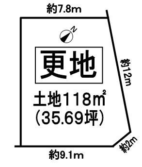 Compartment figure. Land price 1.42 million yen, Land area 118 sq m