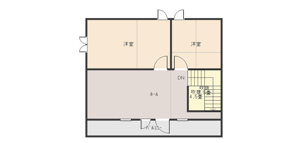 Floor plan. 9.8 million yen, 2LDK, Land area 367 sq m , Building area 82.82 sq m 2F Western-style × 2 ・ hole ・ balcony