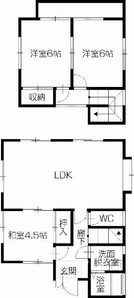 Floor plan. 7,980,000 yen, 3DK, Land area 121.06 sq m , Building area 70.47 sq m