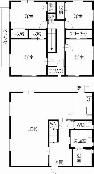 Floor plan. 11.8 million yen, 4LDK, Land area 447.43 sq m , Building area 119.24 sq m
