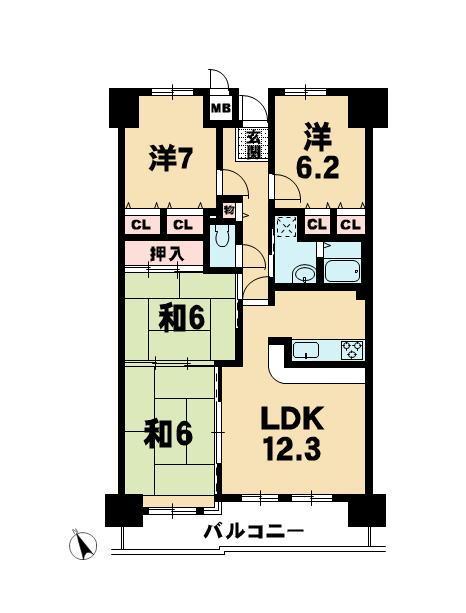Floor plan. Please visit in conjunction with the left of the video