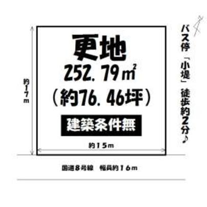 Compartment figure. Land price 6.8 million yen, Land area 252.79 sq m
