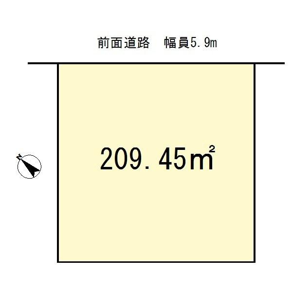 Compartment figure. Land price 12,950,000 yen, Land area 209.45 sq m