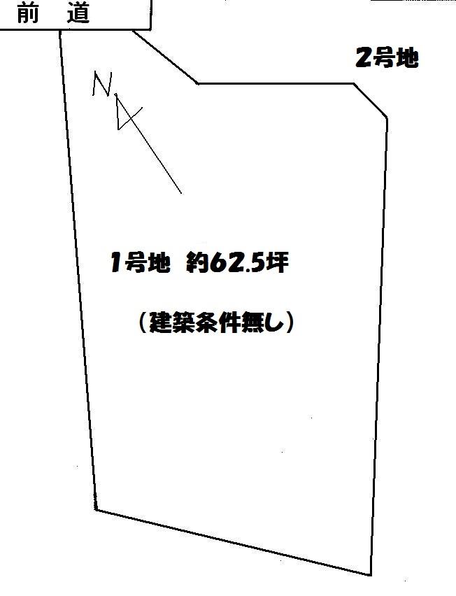 Compartment figure. Land price 17.8 million yen, Land area 206.61 sq m