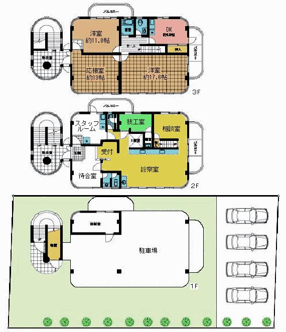 Floor plan. 15.8 million yen, 6LDDKK, Land area 396.71 sq m , Building area 247.97 sq m