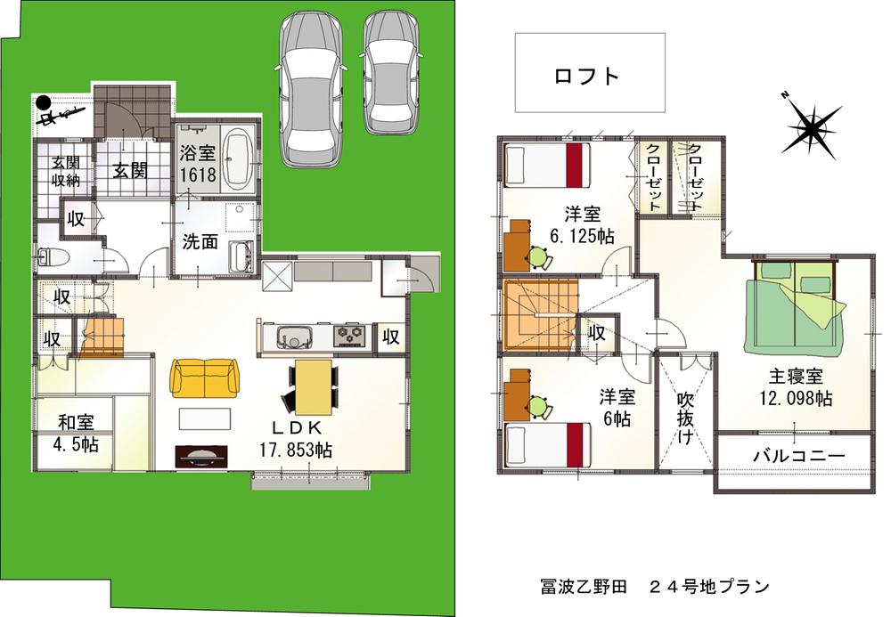 Floor plan. (No. 24 locations), Price 26,950,000 yen, 4LDK, Land area 165.18 sq m , Building area 108.71 sq m