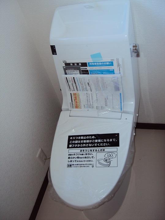 Toilet. Settled new goods exchange