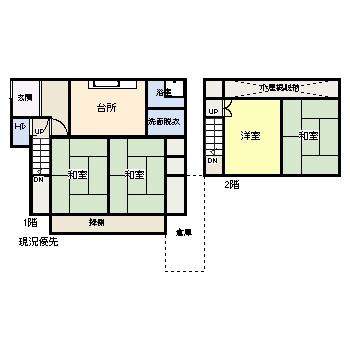 Floor plan. 11 million yen, 4DK, Land area 177.99 sq m , Building area 84.3 sq m