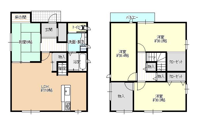 Floor plan. 28.8 million yen, 4LDK, Land area 159.81 sq m , Building area 120.65 sq m