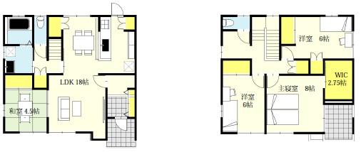 Floor plan. 27,805,000 yen, 4LDK, Land area 175.48 sq m , Building area 119.24 sq m