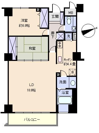 Floor plan. 2LDK, Price 11.8 million yen, Occupied area 81.86 sq m , Balcony area 7.81 sq m