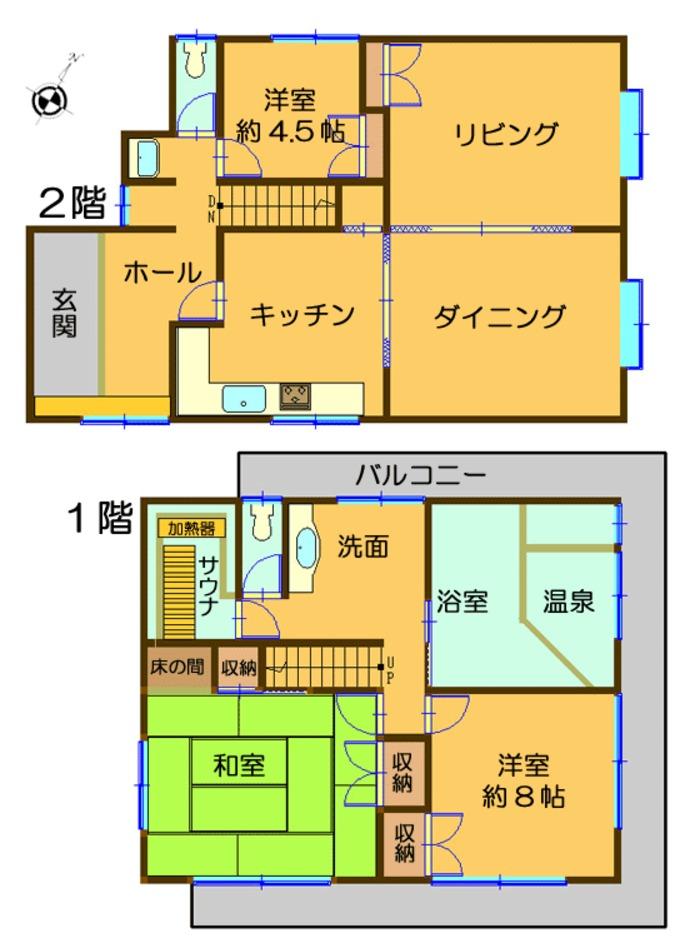 Floor plan. 25 million yen, 4LDK, Land area 250 sq m , Building area 144.08 sq m