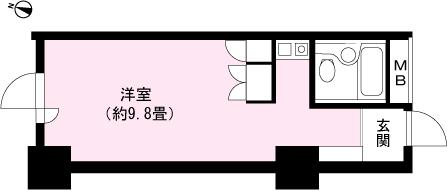 Floor plan. Price 2.8 million yen, Occupied area 26.28 sq m floor plan