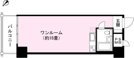 Floor plan. Price 5.8 million yen, Footprint 34.3 sq m , Balcony area 5.25 sq m