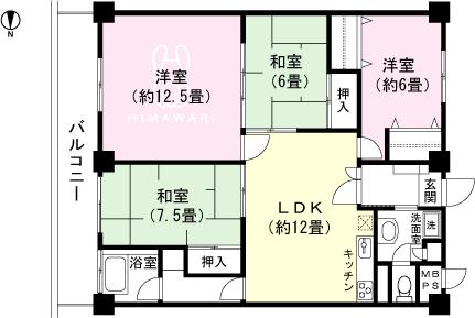 Floor plan. 4LDK, Price 16.8 million yen, Footprint 97.2 sq m , Balcony area 4.08 sq m