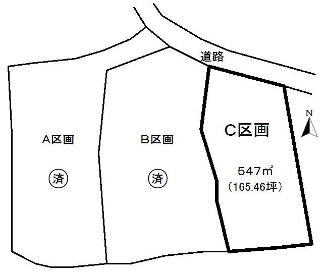 Compartment figure. Land price 10 million yen, Land area 547 sq m spacious 165 square meters