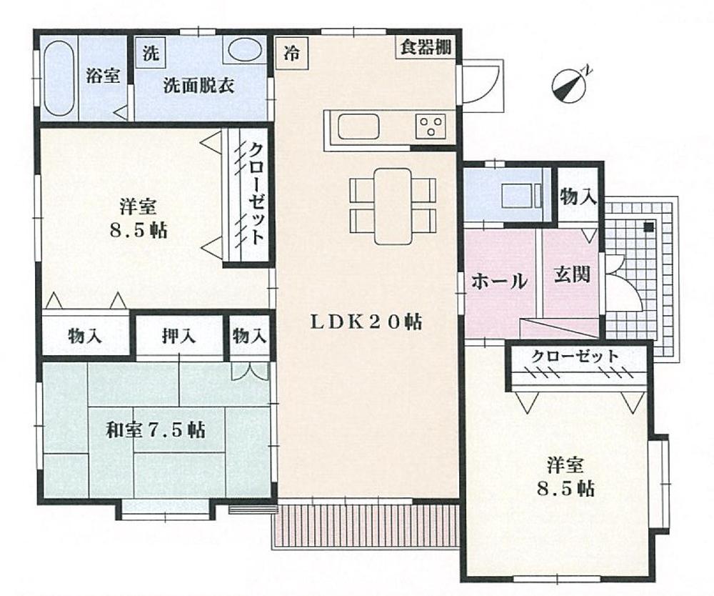 Floor plan. 33,800,000 yen, 3LDK, Land area 302.04 sq m , Building area 100.39 sq m floor plan