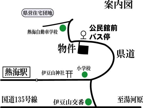 Local guide map. Bus service from Atami Station