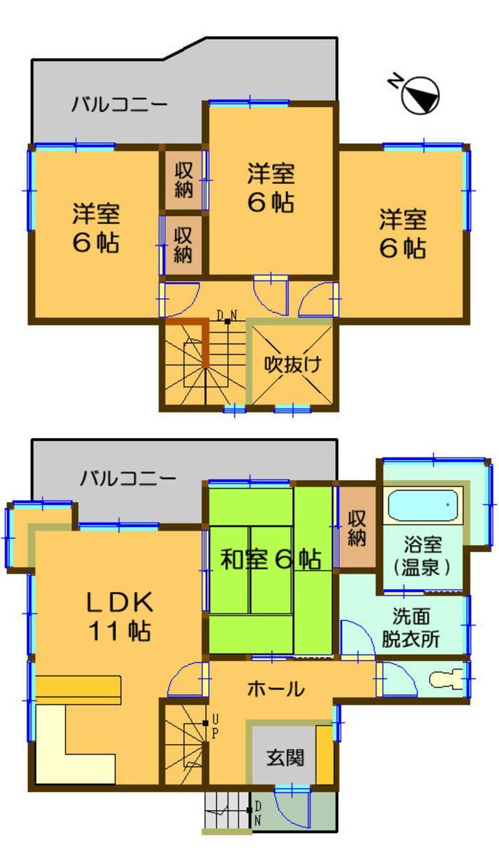 Floor plan. 12.8 million yen, 4LDK, Land area 190 sq m , Building area 86.67 sq m