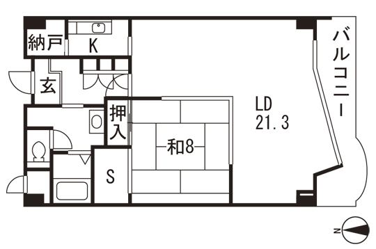 Floor plan. 1LDK, Price 12 million yen, Occupied area 77.93 sq m , Balcony area 10 sq m