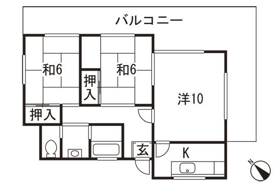 Floor plan. 5.5 million yen, 3K, Land area 174 sq m , Building area 61.45 sq m