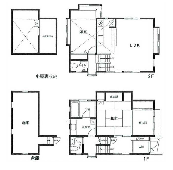 Floor plan. 25 million yen, 2LDK, Land area 279.52 sq m , Building area 99.36 sq m