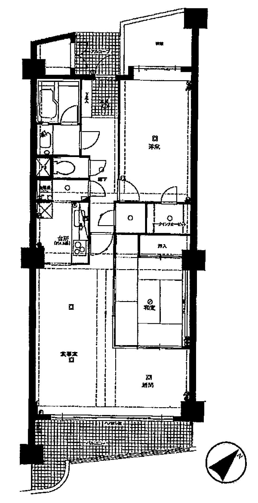 Floor plan. 2LDK, Price 18.3 million yen, Occupied area 87.29 sq m , Balcony area 11.25 sq m floor plan