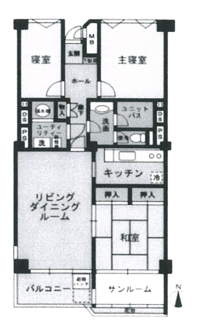 Floor plan. 3LDK, Price 18,800,000 yen, Footprint 99.4 sq m , Balcony area 6.82 sq m floor plan