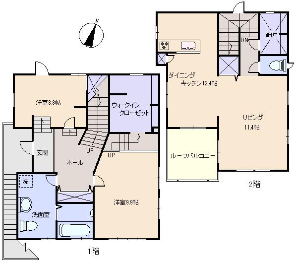 Floor plan. 29,800,000 yen, 2LDK + S (storeroom), Land area 216.6 sq m , Building area 110.57 sq m