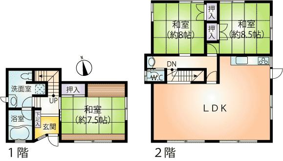Floor plan. 29,800,000 yen, 3LDK, Land area 812.74 sq m , Building area 812.74 sq m