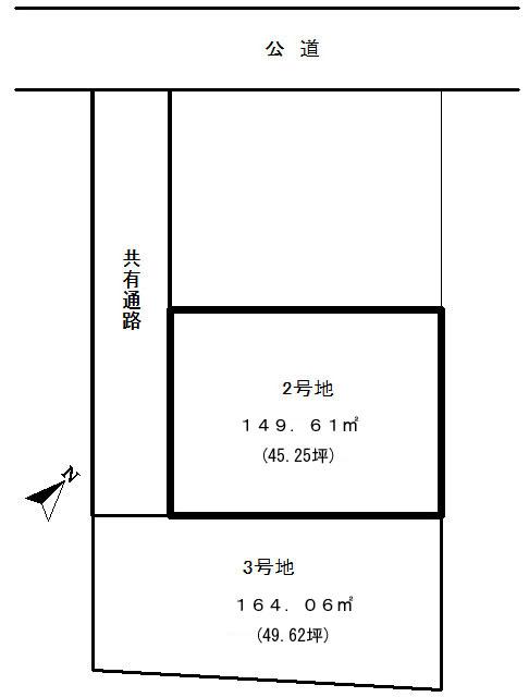 Compartment figure. Land price 10.3 million yen, Land area 149.61 sq m land schematic